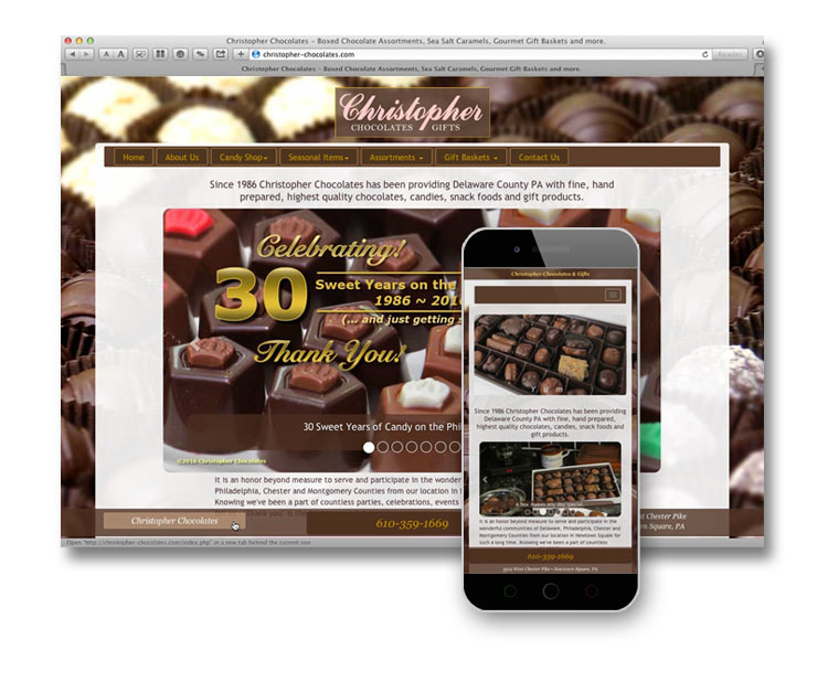 Christopher Chocolates Website